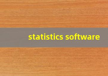 statistics software